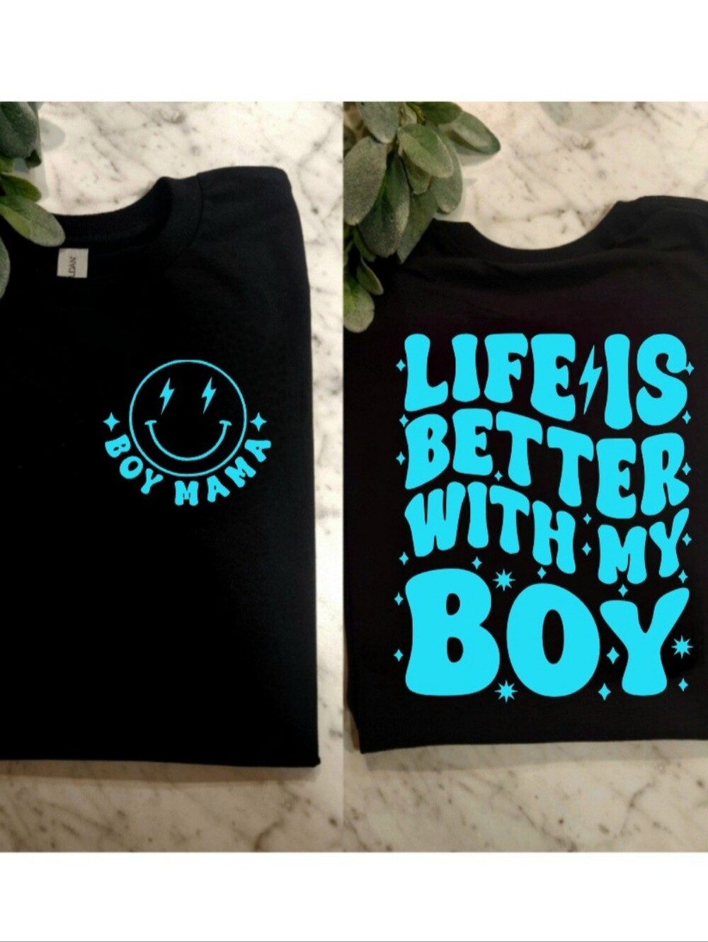 Boy Mom shirt Life Is Better With My Boy mama blue